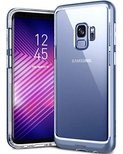 Caseology Skyfall for Galaxy S9 Case (2018) - Clear Back & Slim Fit - Blue Coral