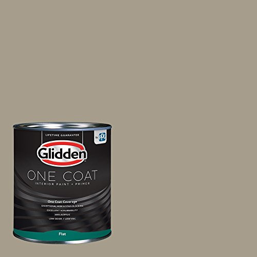 Glidden Interior Paint  plus Primer- Greige-Stonehenge Greige One Coat Flat 1-Quart