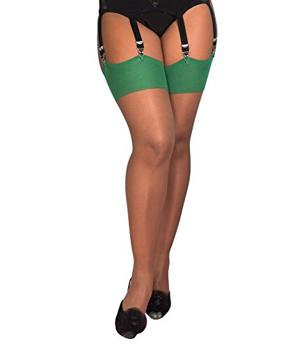 What Katie Did Seamed Stockings Nutmeg Green Glamour Small Medium -5ft 1 To 5ft 7 110-145lbs-