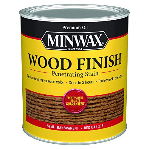 Minwax 70040444 Finish Penetrating Interior Wood Stain Quart Red Oak