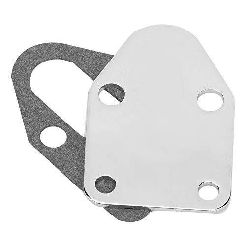 Fuel Pump Plates Chrome Fuel Pump Mounting Plate With Gasket Fit for Chevrolet SB 283 305 327 350 383 400 Engine