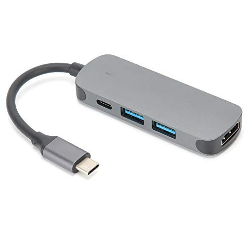 PVC Wire Oxidation Resistant Type?C Docking Station Aluminum Alloy Cover Anti-Corrosion Expansion Dock Hub for Computer