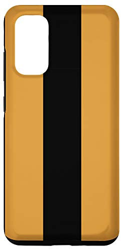 Galaxy S20 Orange and Black Large Stripe Nautical Pattern Case