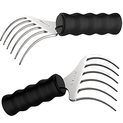 Ablest 2 Pieces BBQ Pulled Pork Meat Shredder Bear Claws Stainless Steel Meat Handler Carving Forks