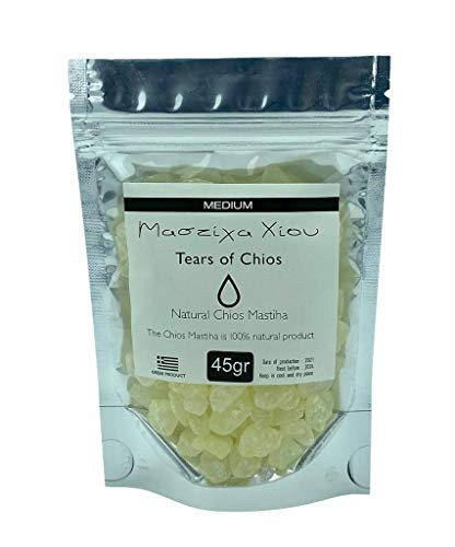 Chios Mastiha Pack 45gr -1.58oz- Medium Tears Gum 100 percent Natural Mastic Gum From Mastic Growers Fresh