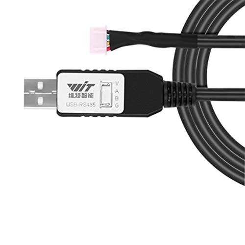 WitMotion USB to RS485 Modbus RTU UART Converter Cable with CH340 Chip Terminated by 4 Way Female Socket Header Serial Adapter -1m-3.28ft Black- Windows 1087 Linux MAC OS