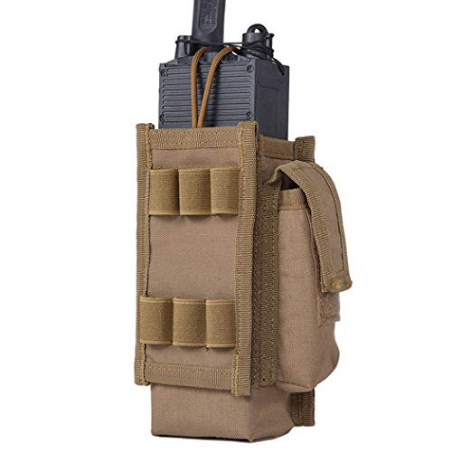IDOGEAR Tactical Radio Pouch Molle Radio Holder for Walkie Talkies PRC 148 - 152 Radio Airsoft Military Outdoor Sports 500D Nylon -D-Coyote Brown-