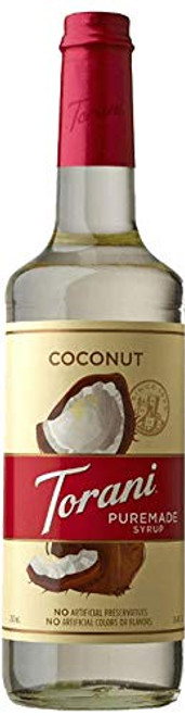 Torani Puremade Syrup Coconut Flavor Glass Bottle Natural Flavors 25.4 Fl. Oz. 750 mL Torani Puremade Syrup Coconut Flavor Glass Bottle Natural Flavors 25.4 Fl. Oz. 750 mL