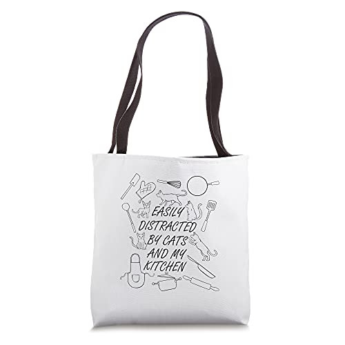 Cats and Kitchen Funny Baking Hobby Chef Tote Bag
