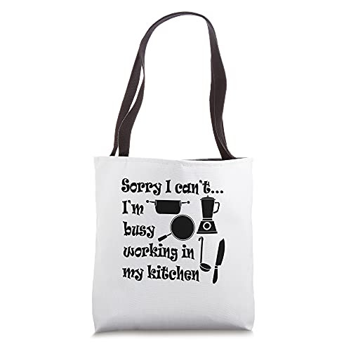 Busy Working In Kitchen Funny Cooking Chef Tote Bag