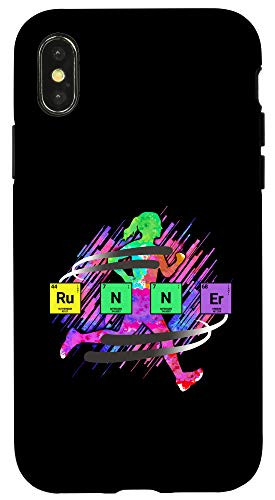 iPhone X-XS Funny Periodic Table Chemistry Runner Running Color Run Gift Case