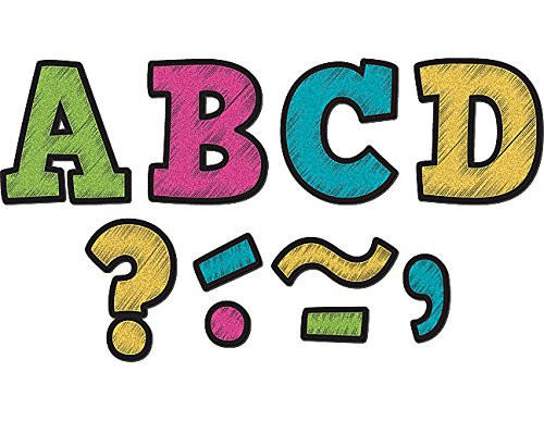 Teacher Created Resources Bold Block 3" Magnetic Letters, Chalkboard Brights (77212.0)