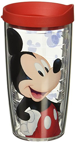 Tervis Disney - Mickey Mouse Groovin Mickey Tumbler with Wrap and Red Lid 16oz Clear