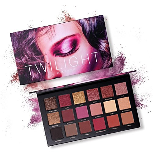Eyeshadow Palette Shouhengda Matte Eyeshadow Palette  and  Glitter Eyeshadow 18 Colors Combination Smoky with Shimmer Eyeshadow Twilight  and  Dusk Makeup Palette Cosmetics