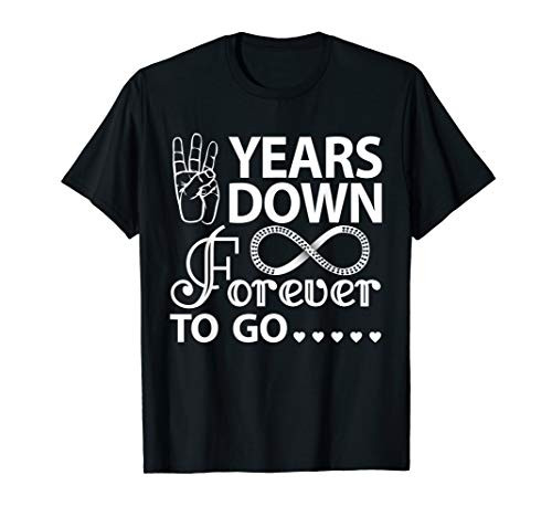 3 years down forever to go T shirt 3rd Wedding Anniversary