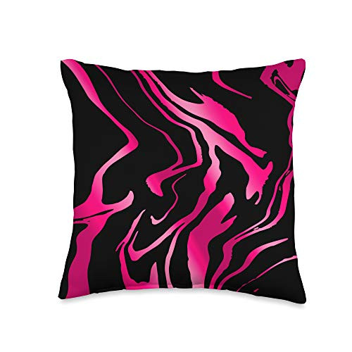 Pink Liquid Paint - Artsy Color Pattern - Art Lover Gift Throw Pillow