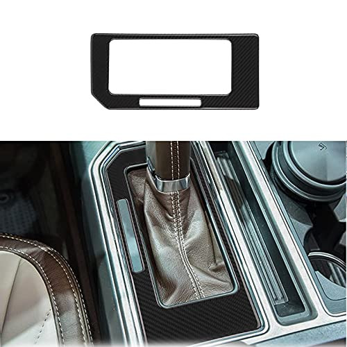 nuoozy Compatible with Carbon Fiber Inner Gear Panel Trim Shift Box Frame Panel Cover Trim for Ford F-150 2015 2016 2017 2018 2019 2020 Black