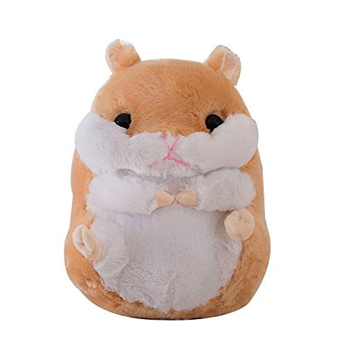 loinhgeo-40-50-60cm Cute Sitting Hamster Plush Toy Simulation Animal Stuffed Doll Pillow - Brown 40cm
