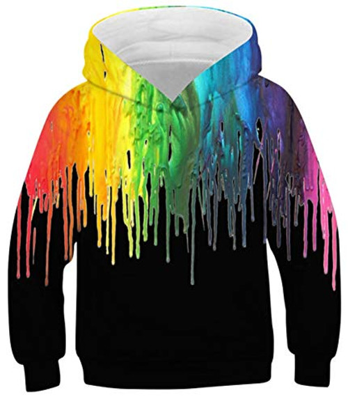 Idgreatim 6Years Teens Girls Boys Hoodies Hip Pop Hoody 3D Novelty Pullover Long Sleeve Sweatshirt for Brithday Gift 6-7 Years