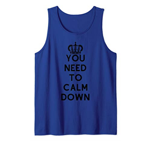 You Need To Calm Down Crown -Black- Tank Top