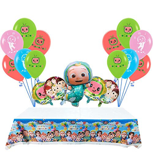 18 PCS 5PCS Cocomelon Foil Latex Balloons 4 Colors 12PCS Cocomelon Latex Balloons 1PC Cocomelon Plastic Table Cover Cocomelon Party Supplies. 18 PCS 5PCS Cocomelon Foil Latex Balloons 4 Colors 12PCS Cocomelon Latex Balloons 1PC Cocomelon Plastic Table Cover Cocomelon Party Supplies.