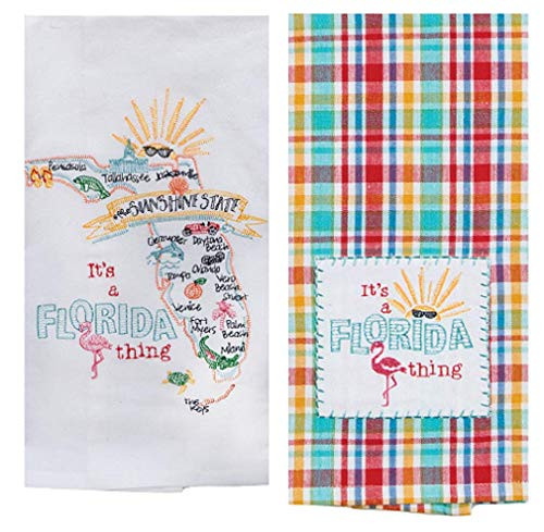 2 Piece Kay Dee Home State of Florida Embroidered Kitchen Towel Bundle 2 Piece Kay Dee Home State of Florida Embroidered Kitchen Towel Bundle