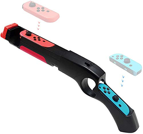 ANNMETER Gun Controller for Nintendo Switch N-Switch Joy-Con Handle for Shooting Games Switch Accessory for NS Hunt Games Splatoon-Wolfenstein 2- The New Colossus Big Buck Hunter Arcade -SWG-01-