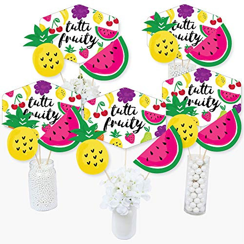 Tutti Fruity - Frutti Summer Baby Shower or Birthday Party Centerpiece Sticks - Table Toppers - Set of 15