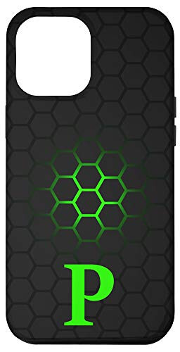iPhone 12 Pro Max Lime Green and Black Phone Cases with Letter PCool Green Case