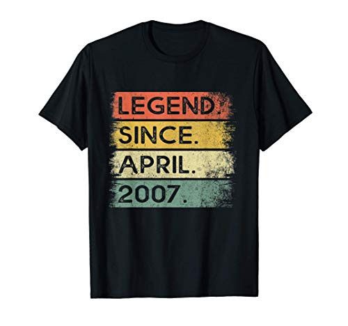 Legend Since April 2007 14th Birthday Gifts 14 Years Old T-Shirt Legend Since April 2007 14th Birthday Gifts 14 Years Old T-Shirt