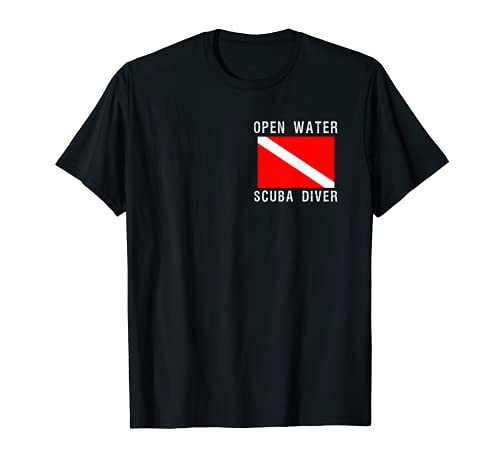 Dive Flag Open Water Diver Down Scuba Diving Divemaster T-Shirt