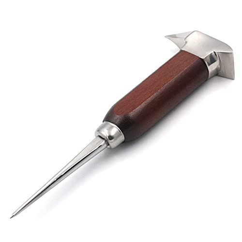 Ice Pick Stainless Steel Ice Chipper with Wood Handle Ice Crusher ideal for Kitchen Bars Bartender Best Ice Carving Tools