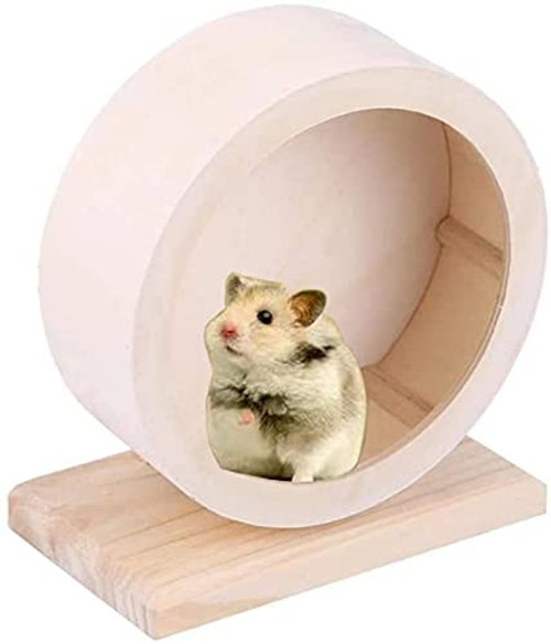 FOUUA Hamster Wheel Diameter-5.9Inches Wood Hamster Exercise Wheel Small Animals Silent Wheel Playing Toy for Rat Gerbil Mice Chinchillas Hedgehogs Guinea Pigs FOUUA Hamster Wheel Diameter-5.9Inches Wood Hamster Exercise Wheel Small Animals Silent Wheel Playing Toy for Rat Gerbil Mice Chinchillas Hedgehogs Guinea Pigs