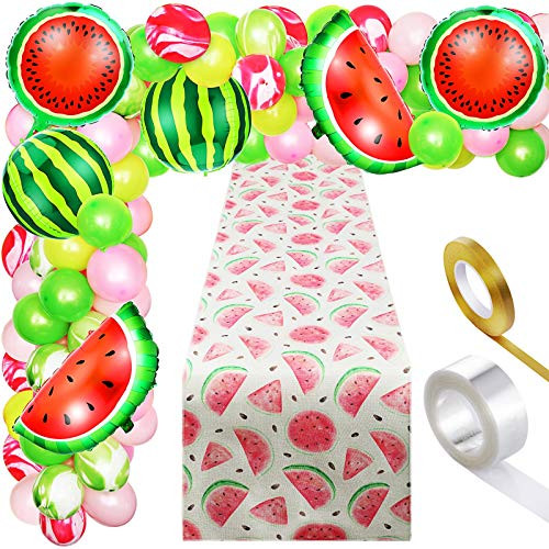 Charniol 68 Pieces Watermelon Birthday Party Decorations Set Watermelon Balloon Garland Watermelon Table Runners Watermelon Foil Balloons for Watermelon Party Baby Shower Birthday Party Supplies Charniol 68 Pieces Watermelon Birthday Party Decorations Set Watermelon Balloon Garland Watermelon Table Runners Watermelon Foil Balloons for Watermelon Party Baby Shower Birthday Party Supplies