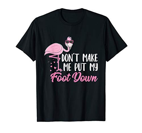 Flamingo - Funny - Don't Make Me Put My Foot Down T-Shirt