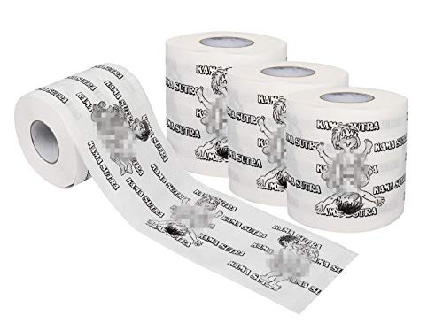 SummitLink Funny Toilet Paper Tissue Napkin Prank Fun Birthday Party Novelty Gift Idea -4 Rolls-