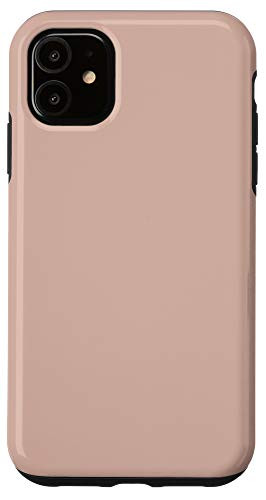 iPhone 11 Brown Light Orange Beige Earthy Pastel Color Simple Minimal Case