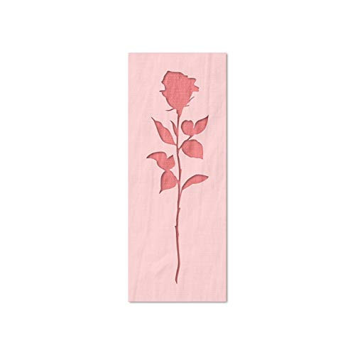 Stencil Stop Rose Stencil - Reusable for DIY Projects Painting Drawing Crafts - 14 Mil Mylar Plastic -3.5 x 12 inches-