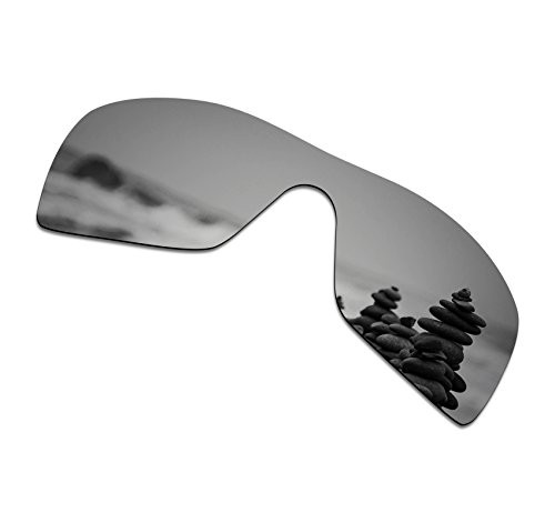 SmartVLT Men's Silver Titanium Replacement Lenses for Oakley Batwolf OO9101 Sunglass