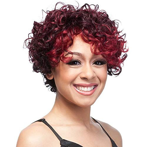 Naseily Short Red and Burgundy Wig Short Curly 2 Tones Synthetic Wigs For Black Women Natural Short Hair Wig -NAS-8281- Naseily Short Red and Burgundy Wig Short Curly 2 Tones Synthetic Wigs For Black Women Natural Short Hair Wig -NAS-8281-