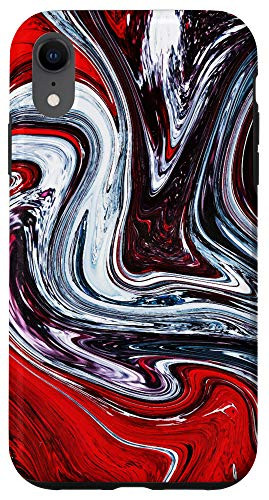 iPhone XR Paint Artistic Art Red White Pattern VIII Aesthetic Case