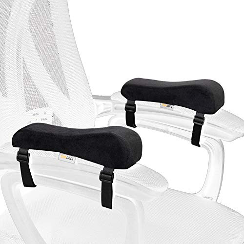 Office Chair Armrest Pads Memory Foam Chair Arm CoversUniversal Elbow Pillow Gaming Chair Arm Rest Cushion for Elbows and Forearms Pressure Relief-Set of 2-