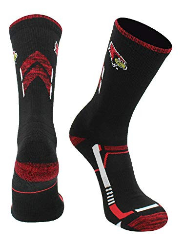 TCK Illinois State Redbirds Champion Crew Socks -Black-Red Large-