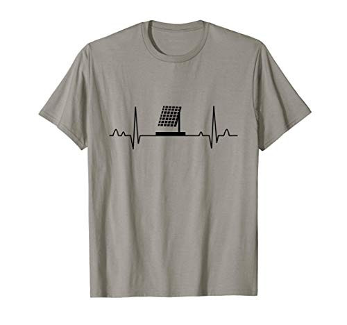 Solar Panel Heartbeat Clothing Climate Change Gift Earth Day T-Shirt