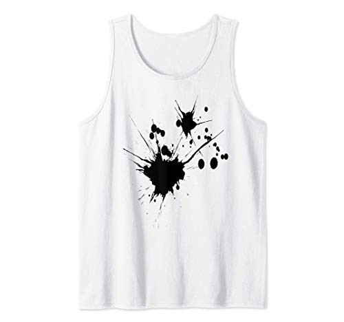 Black  and  White Paint Splatters Cool Vibrant Colorful Designs Tank Top