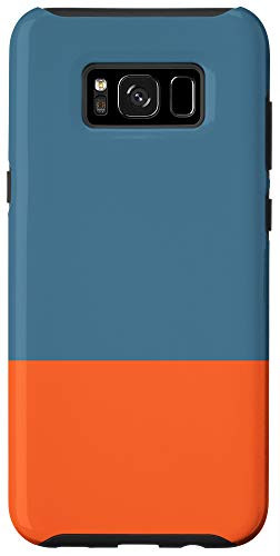 Galaxy S8 plus Blue and Orange Minimalist Solid Color Block Pattern Case