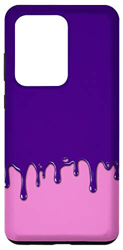 Galaxy S20 Ultra Dripping Paint Purple and Pink Case