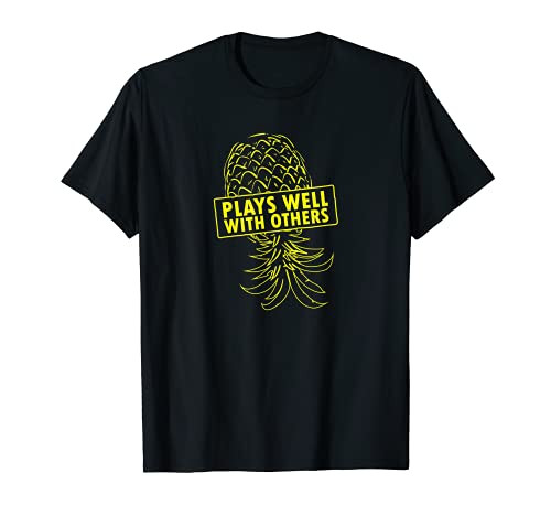 Retro Plays Well With Others Upside Down Pineapple Swinger T-Shirt