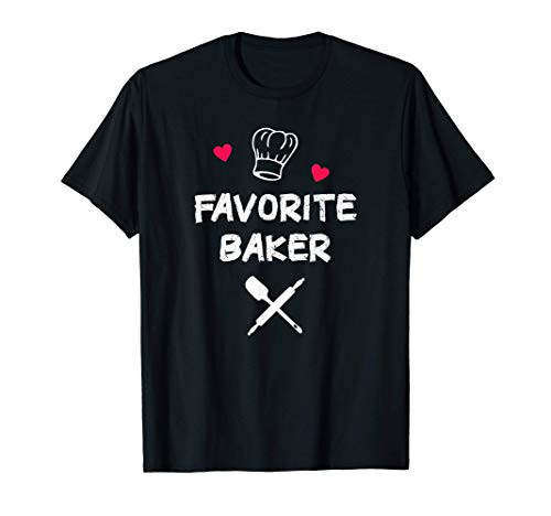 Favorite baker funny kitchen cook bake hearts T-Shirt