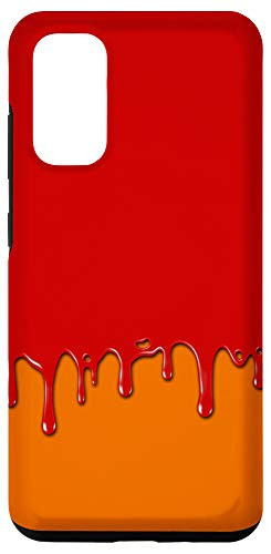 Galaxy S20 Dripping Paint Red and Orange Case